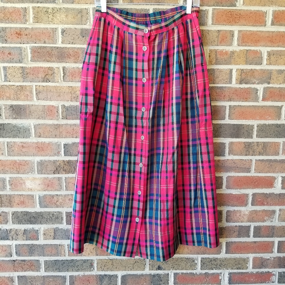 Pendleton Pleated Plaid Maxi Skirt
